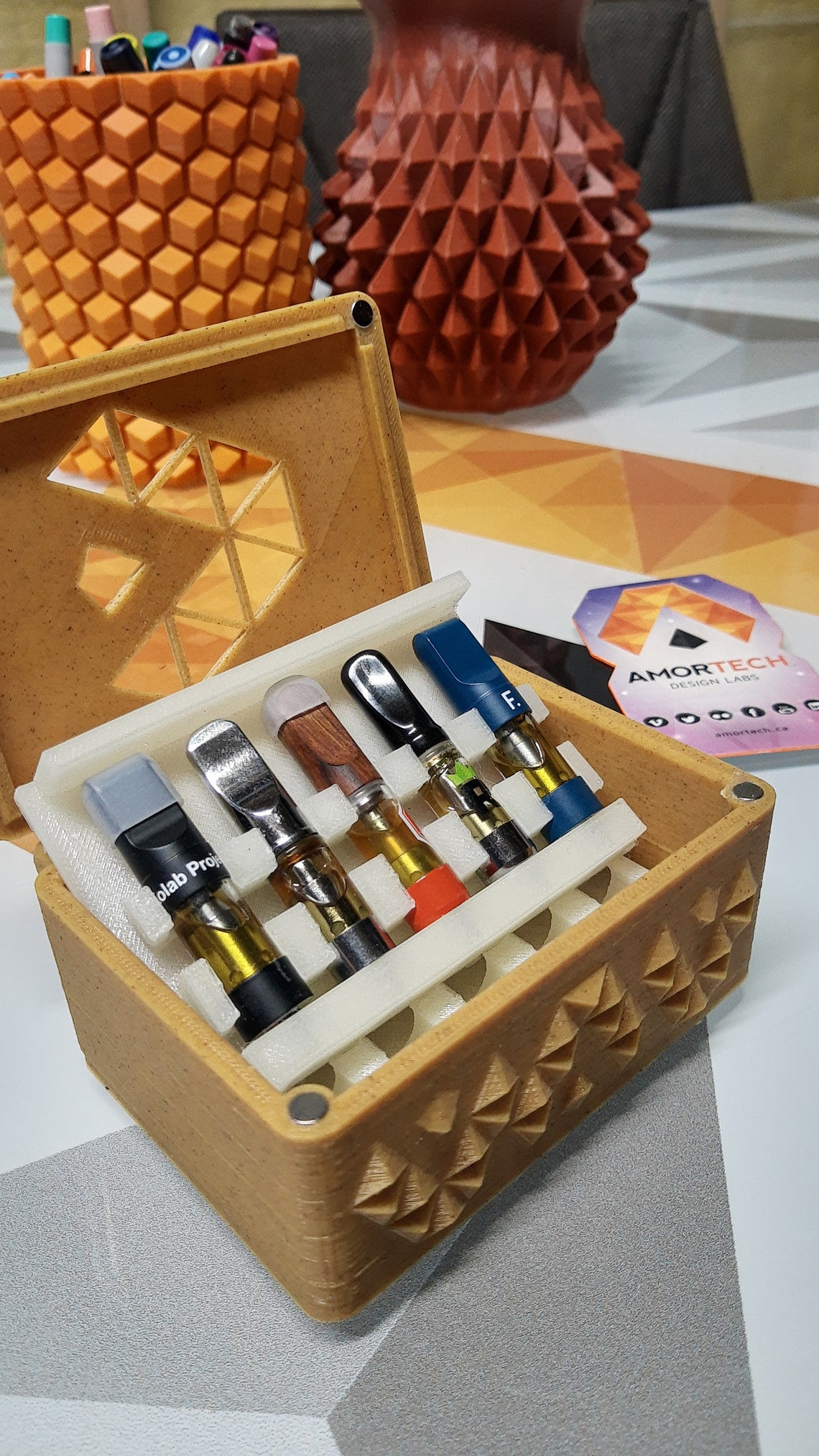 510 Cart Stash Box Vape Pen Cartridge Holder Travel Case Etsy Canada