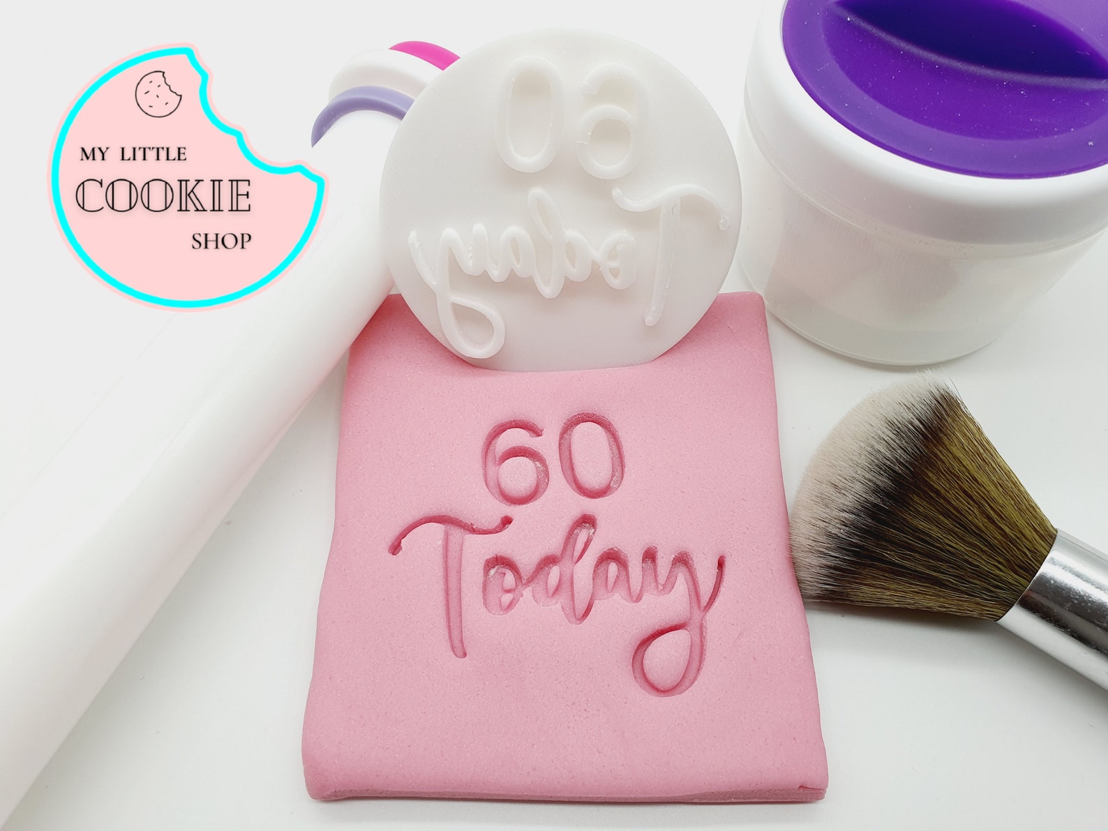 60 Today 60th Birthday Embosser Fondant Stamp for cookies Etsy