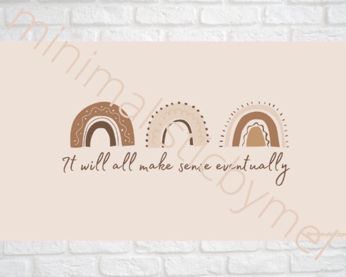 Neutral Organic Rainbow Wallpaper Etsy UK