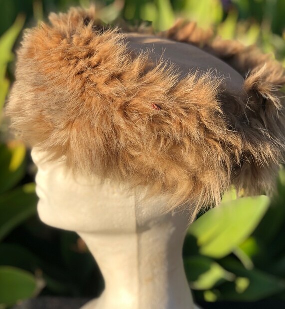 Vintage LILLYE Brand Beige Ladies Hat With Brown … - image 4