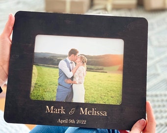 Fotorahmen | Personalisierter Bilderrahmen | Wohndekor aus Holz | Einweihungsgeschenk | Hochzeitsfotorahmen | Jahrestag GIft Für Ihn, Sie