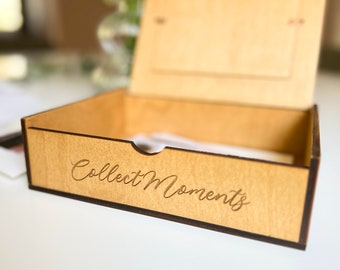 Wooden Memory Box | Personalized Keepsake Photo Storage Box | Valentines Day gift for couples | Love box for him, her, boyfriend, girlfriend