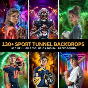 130+ Sport Tunnel-Kulissen, Sport-Hintergrund für Basketball, Softball, Baseball, Football, Tennis-Poster und Fußball-Banner