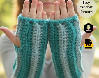 Patroon gehaakte vingerloze handschoenen | Glitters, polswarmers (pdf-patroon)