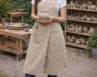 Aardewerk schort naaien - XS–3XL digitaal pdf-patroon