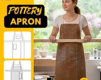 Aardewerk schort naaien | Patroon knutselschort uniseks (XS–3XL) (pdf-patroon)