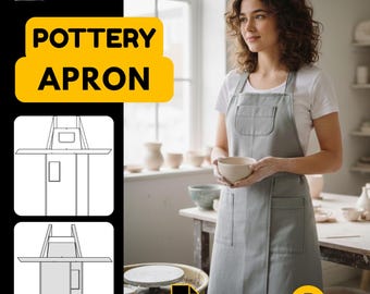 Naaipatroon aardewerk schort | XS-3XL (pdf-patroon)