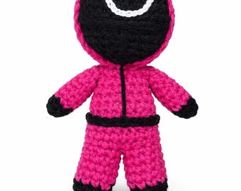 Haakpatroon inktvisspel amigurumi | Gehaakte pop en roze soldaat | Op Netflix geïnspireerd speelgoed | Gehaakt pdf-patroon | Digitale download