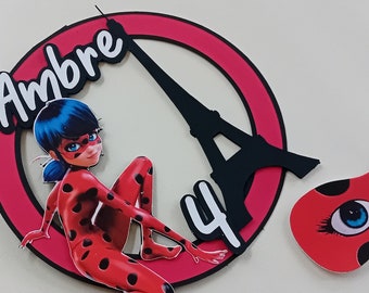 Cake topper Miraculous personnalisé