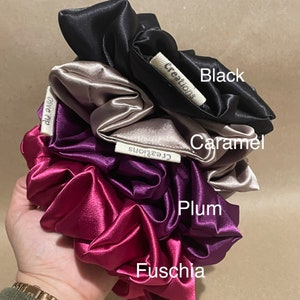 Deluxe XL satin scrunchies - satin scrunchie - xl scrunchie - handmade scrunchie - satin - buttery - women’s gift - Christmas gift