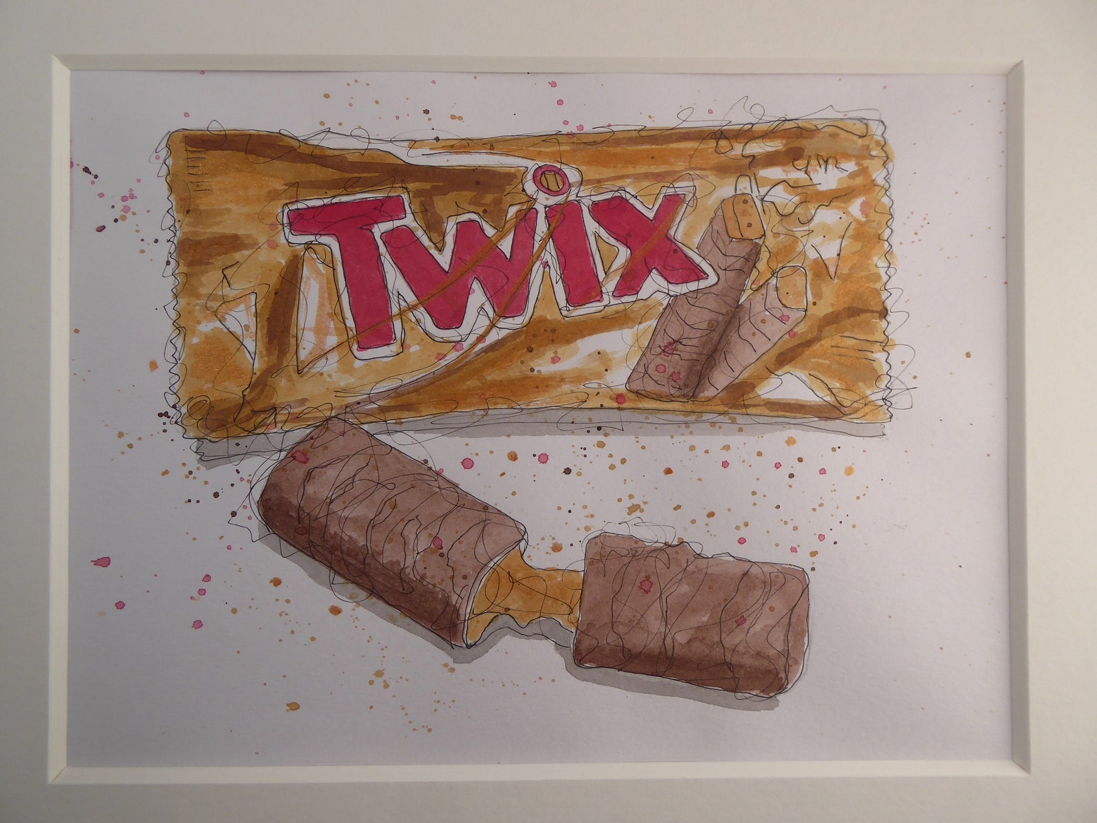 Twix chocolate bar drawing Etsy