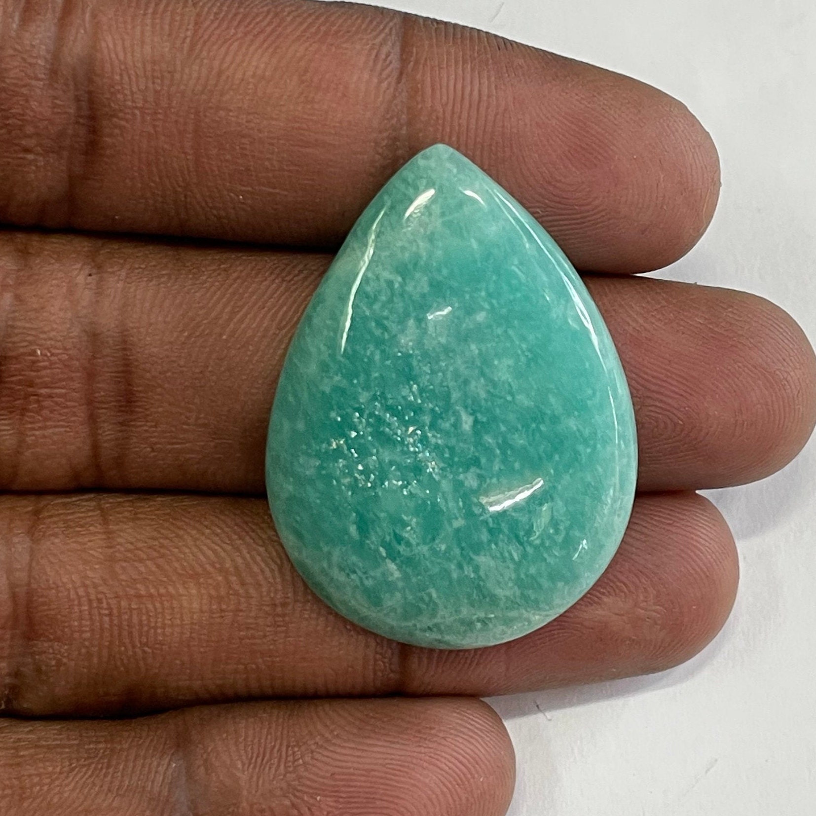 Amazonite Natural Stone Amazonite Cab Loose Amazonite Etsy