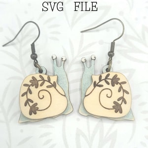 Tuinslak en bloemen bungeloorbel SVG-laserbestand - klaar voor Glowforge - ALLEEN SVG