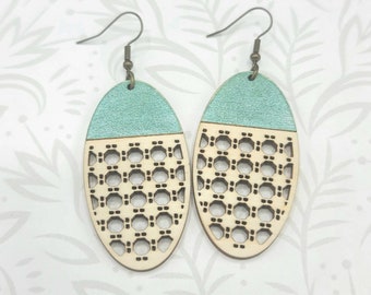 Rattan Pattern Dangle Earring SVG laser file - Glowforge Ready - SVG ONLY