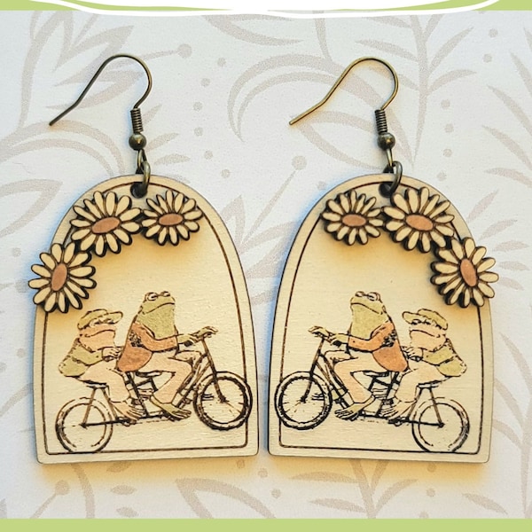 Frog and Toad Together Earring SVG - Glowforge Ready - SVG Only