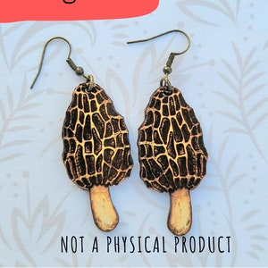 Morel Mushroom Earring SVG - Glowforge Tested - SVG Only
