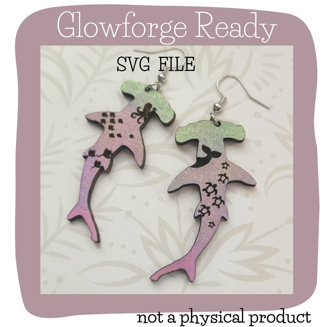 Hammerhead Shark Dangle Earring SVG - Glowforge Ready - SVG ONLY ...