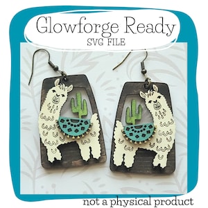 Dancing Alpacas Earring SVG - Glowforge Ready - SVG ONLY