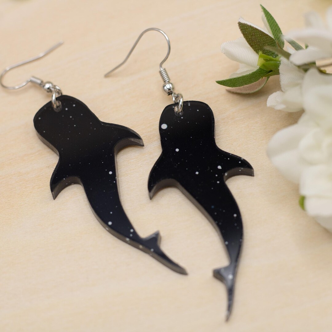 Hammerhead or Whale Shark Dangle Earrings - Etsy