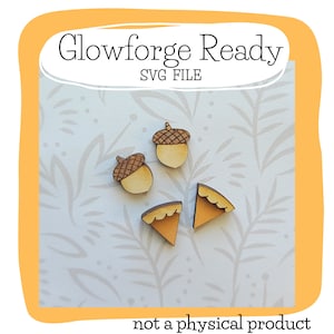 Brinco de bolota e torta de abóbora SVG - pronto para Glowforge - SOMENTE arquivo SVG - outono - outono - Halloween
