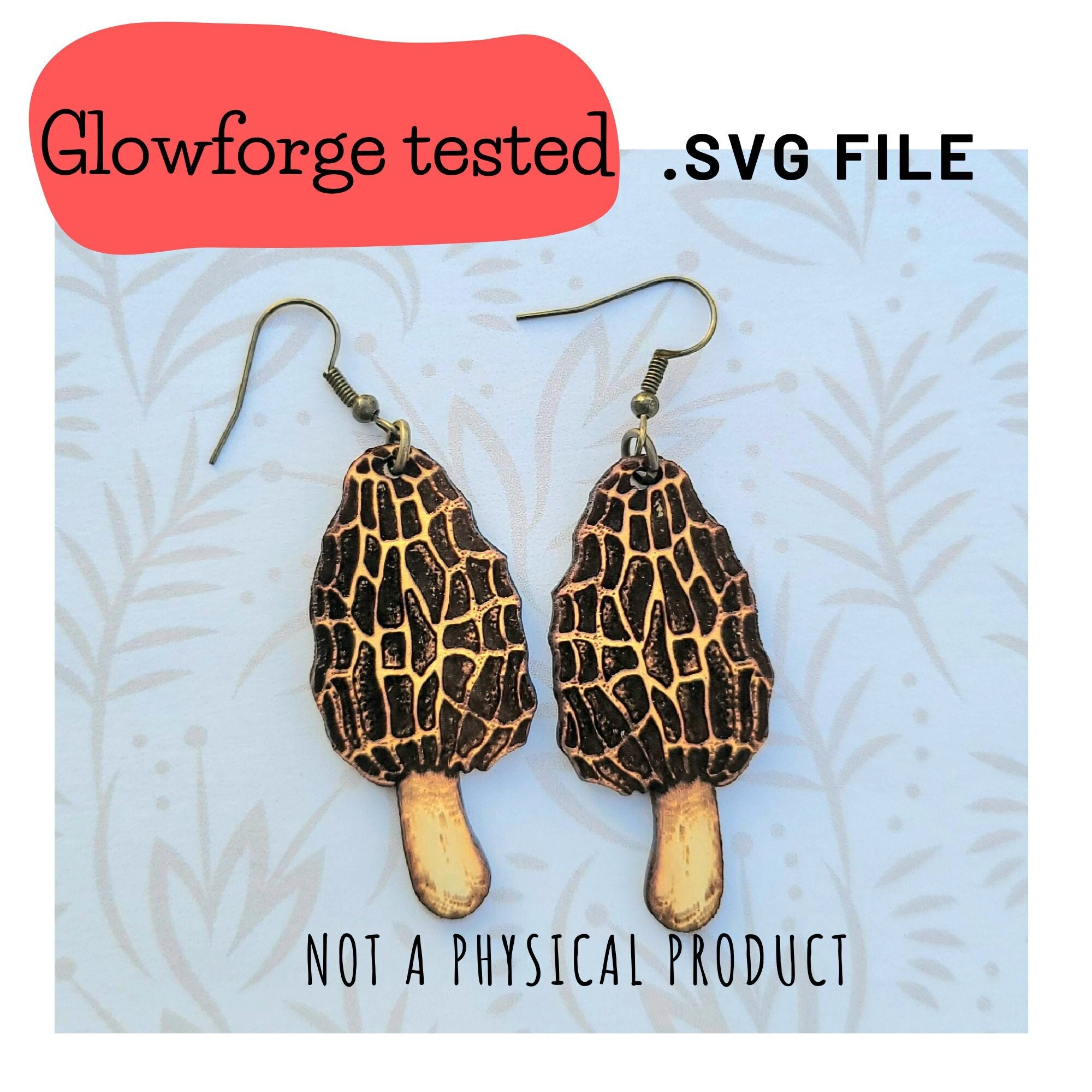Morrell Svg Morel Mushroom Earring SVG - Glowforge Tested - SVG Only - Etsy
