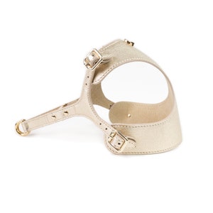 BECHIVA Luxury Soft Real Leather Dog Harness - Handmade for Chihuahua, Yorkie & Small Breeds