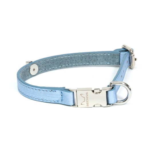 LOVPE Lederhalsband Mit D-Ring – Weich Gepolstert Für Kleine Hunde & Katzen, Goldfarben