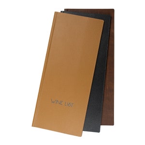 Lista win ze skóry z recyklingu, pokrowiec na wino, niestandardowy uchwyt na menu z logo, skórzany pokrowiec na menu, firmowy folder hotelowy, menu restauracyjne