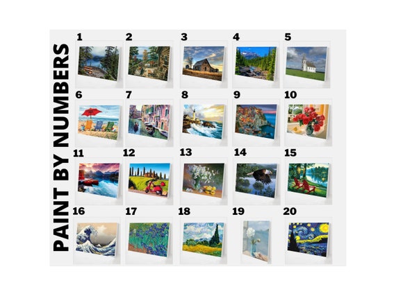Paint by Number Kit for Adults Choose Your Kit DIY Acrylic Painting by  Numbers Easy Paint by Numbers Kit 