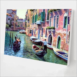  Offito Paint by Number for Adults Canvas, Venice Adult Paint by  Number Kits on Canvas, DIY Venice Acrylic Paint by Numbers, Digital Oil  Number Painting Kits for Home Decor Gift 16x20 