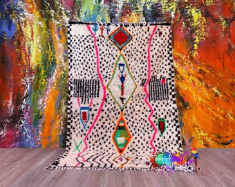 Azilal Moroccan Rug, Moroccan Area Rug, Handwoven, Rugs For Living Room, Genuine Wool Rug, Handmade, kids Rug Carpet, Teppich, Free Shipping