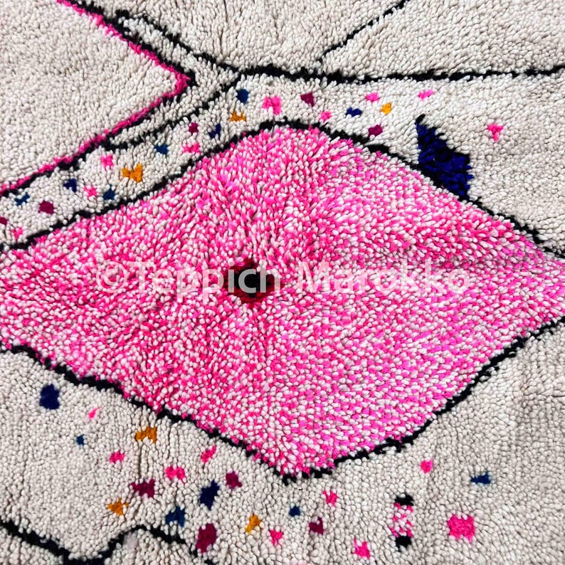Moroccan Rug | Tapi Maroc | Teppich Wolle | Woolen Carpet | Azilal Rug | Teppich Rug | Beni Ouarain Style | Fine Berber Rug | Wolle Rug afbeelding 7