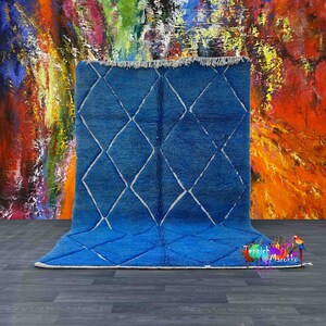 Moroccan Rug | Beni Ourain Carpet | Unique Rug | Teppich Rug | Colorful Decor | Living Room Rug | Handwoven Rug | Handmade | Teppich Marokko