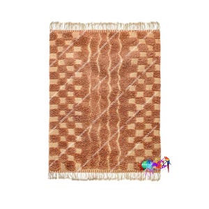Brown Beni Mrirt | Fabulous Moroccan Rug | Area Rug | Wool Rug | Teppich | Boho Rug | Tapi Marocain | Made To Order | Beni Mrirt Rug | Soft