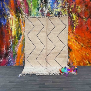 Moroccan Rug | Beni Ourain Carpet | Unique Rug | Teppich Rug | Colorful Decor | Living Room Rug | Handwoven Rug | Handmade | Teppich Marokko