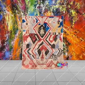 Moroccan Rug | Boujaad Rug | Tapis | Azilal Rug | Handwoven | Beni Ourain Rug | Genuine Wool Rug | Handmade Rug | Marokkaans Tapijt | Maroc