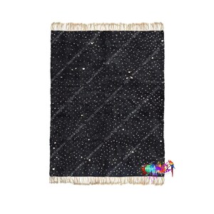 Zwarte Beni Mrirt | Fantastisch Marokkaans vloerkleed | Vloerkleed | Wollen vloerkleed | Teppich | Boho vloerkleed | Tapis Marokko | Op bestelling gemaakt | Beni Mrirt vloerkleed | Zacht