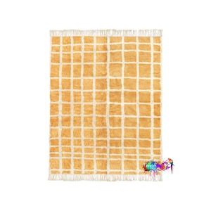Guldenroede Beni Mrirt vloerkleed | Beni Mrirt | Teppich vloerkleed | Tapis Marokko | Luxe Marokkaans vloerkleed | Echte wol | Beni-vloerkleed | Rastertapijt | Marokko