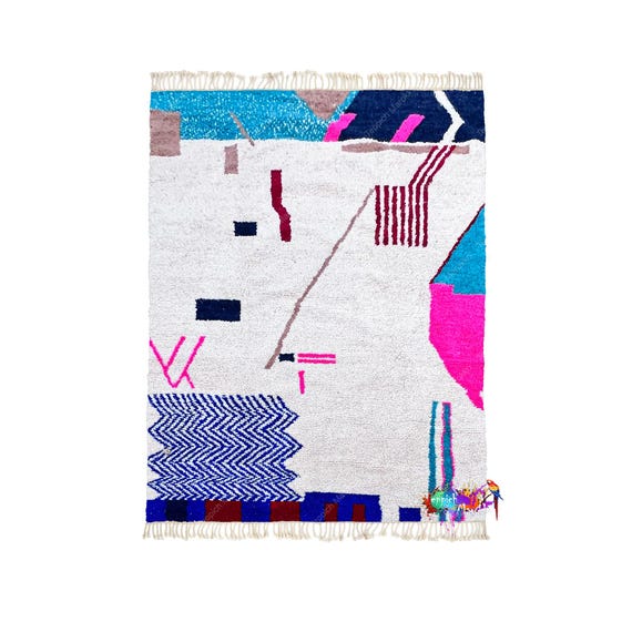 Moroccan Rug | Tapis Marocain | Teppich | Berber Carpet | Azilal Rug | Wool Rug | Area Rugs For Living Room | Berber Moroccan Rug | Moroccan