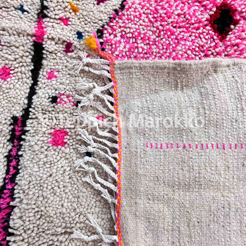 Moroccan Rug | Tapi Maroc | Teppich Wolle | Woolen Carpet | Azilal Rug | Teppich Rug | Beni Ouarain Style | Fine Berber Rug | Wolle Rug afbeelding 10