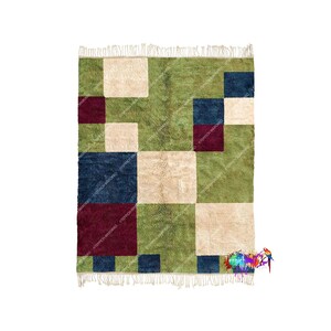Marokkaans vloerkleed | Beni Mrirt-tapijten | Vloerkleed | Wollen vloerkleed | Teppich | Boho vloerkleed | Tapis Marokko | Op bestelling gemaakt | Zacht | Cadeau Thuis Wonen | Beni