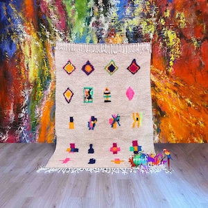 Marokkanischer Teppich | Azilal Teppich | Wollteppich | Tapis Berbere | Teppich | Benutzerdefinierte Teppich | Berber Teppich | Handarbeit | Berber Teppich | Geschenk Hauseinweihung