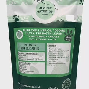 360x Cod Liver Oil 1000 MG Liquid Soft Gel Capsules - Safe For Dogs & Cats - Supports Healthy Heart, Joints and Immune System