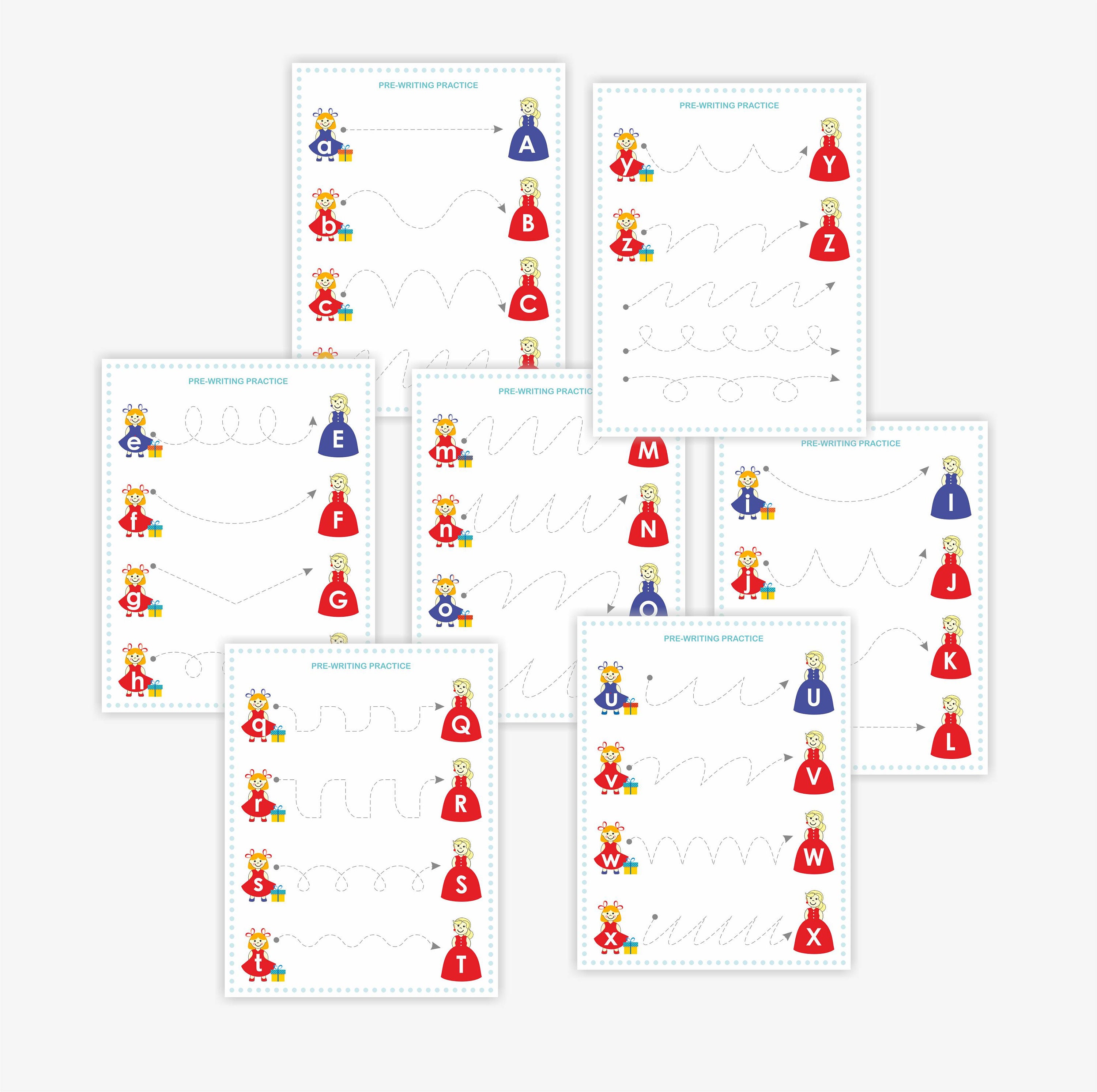 tracing practice pre writing practice pages for preschooler etsy