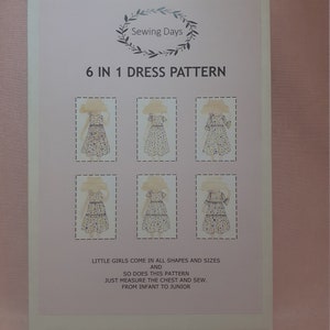 Little girls Dress Sewing Pattern with 8 sizes