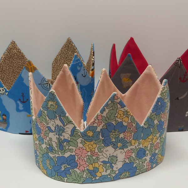 Liberty Fabric Crown-dress up- party hats