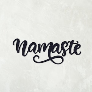 Namaste wall hanging, wooden sign, meditation wall art, yoga gifts for women, quote wall decoration, wooden letters