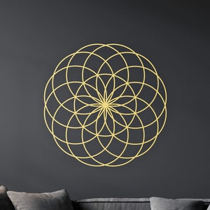 Wooden Torus Wall Decor, Sacred Geometry, Meditation Art
