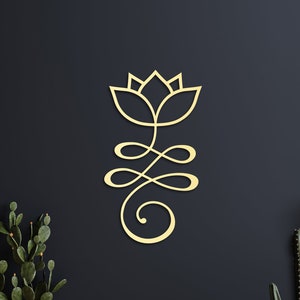 Unalome lotus, lotus wall art, unalome, buddhist wall art, zen wall decor, lotus wall decor, yoga studio wall decor, zen wood wall art