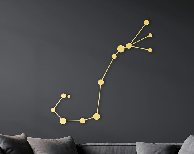 Scorpio Constellation Wood Wall Art: Custom Zodiac Sign Decor